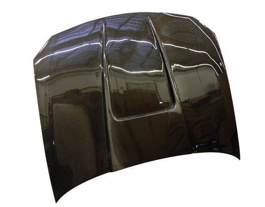 1998-2003 Ford Escort 2 doors G Force Style Carbon Fiber Black Hood