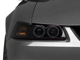 Raxiom Dual Led Halo Projector Headlights; Black Housing; Smoked Lens (99-04 Mustang)