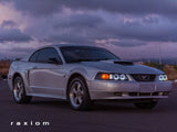 Raxiom Dual Led Halo Projector Headlights; Black Housing; Smoked Lens (99-04 Mustang)