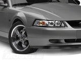 Raxiom Dual Led Halo Projector Headlights; Chrome Housing; Clear Lens (99-04 Mustang)
