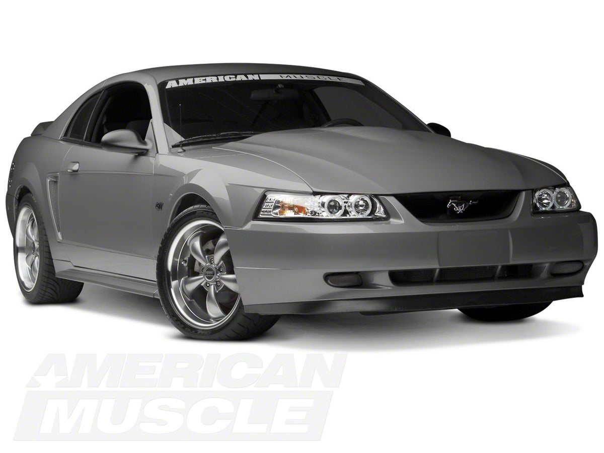 Raxiom Dual Led Halo Projector Headlights; Chrome Housing; Clear Lens (99-04 Mustang)