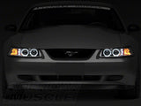 Raxiom Dual Led Halo Projector Headlights; Chrome Housing; Clear Lens (99-04 Mustang)