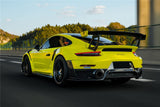 2013-2019 Porsche 911 991 Turbo S GT2RS Style Partial Carbon Fiber Rear Bumper