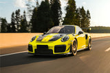 2013-2019 Porsche 911 991 Turbo S GT2RS Style Partial Carbon Fiber Front Bumper and Fender