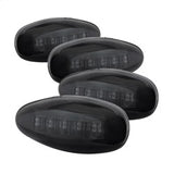 xTune Chevrolet Silverado 3500/Silverado 3500 Classic/Silverado 3500 HD/Sierra 3500/Sierra 3500 Classic/Sierra 3500 HD 01-06 Incl. 2 Red And 2 Amber Lights XTune LED Side Fender Lights 4 pc. Smoke