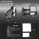 xTune Ford F-250 Super Duty/F-350 Super Duty/F-450 Super Duty 99-14 RH(Passenger) Side XTune Door Mirror Manual Extendable Manual Adjustable