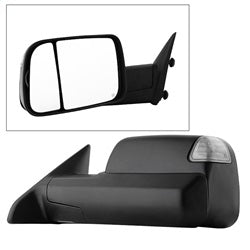 xTune Dodge Ram 1500 09-12 Manual Extendable - POWER Heated Adjust Mirror with LED Signal Black Housing - LEFT Fit: Ram 2500/3500 10-12