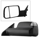 xTune Dodge Ram 1500 09-12 Manual Extendable - POWER Heated Adjust Mirror with LED Signal Black Housing - LEFT Fit: Ram 2500/3500 10-12