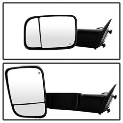 xTune Dodge Ram 1500 09-12 Manual Extendable - POWER Heated Adjust Mirror with LED Signal Black Housing - LEFT Fit: Ram 2500/3500 10-12