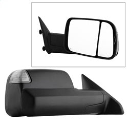 xTune Dodge Ram 1500 09-12 Manual Extendable - POWER Heated Adjust Mirror with LED Signal Black Housing - Right Fit: Ram 2500/3500 10-12