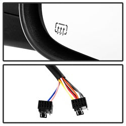 xTune Dodge Ram 1500 09-12 Manual Extendable - POWER Heated Adjust Mirror with LED Signal Black Housing - Right Fit: Ram 2500/3500 10-12