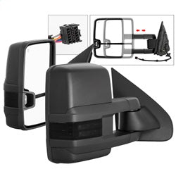xTune Chevy Silverado 14-16 G2 Power Heated Smoke LED Signal Telescoping Mirror - SET