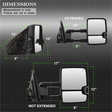 xTune Chevy Silverado 14-16 G2 Power Heated Smoke LED Signal Telescoping Mirror - SET