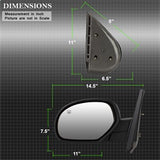 xTune Chevrolet Silverado 1500/Silverado 2500 HD/Silverado 3500 HD 07-14 LH(Driver) Side XTune Door Mirror Power Heated Shiny Black