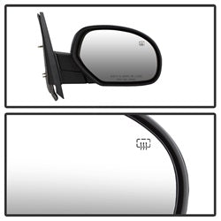xTune Chevrolet Silverado 1500/Silverado 2500 HD/Silverado 3500 HD 07-14 RH(Passenger) Side XTune Door Mirror Power Heated Shiny Black