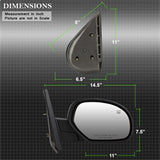 xTune Chevrolet Silverado 1500/Silverado 2500 HD/Silverado 3500 HD 07-14 RH(Passenger) Side XTune Door Mirror Power Heated Shiny Black