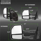 xTune Ford F-150 15-17 Set Power Heated Telescoping Mirrors