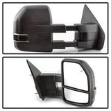 xTune Ford F-150/F-150 Heritage 04-14 Set Power Heated LED Signal Telescoping Mirrors Smoke