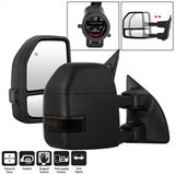 xTune Ford F-250 Super Duty/F-350 Super Duty 99-07 Set Power Heated LED Signal Telescoping Mirrors Smoke