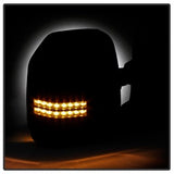 xTune Ford F-250 Super Duty/F-350 Super Duty 99-07 Set Power Heated Sequential LED Signal Telescoping Mirrors Smoke