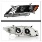 OE Toyota Camry 07-09 Black Halogen OE Headlights