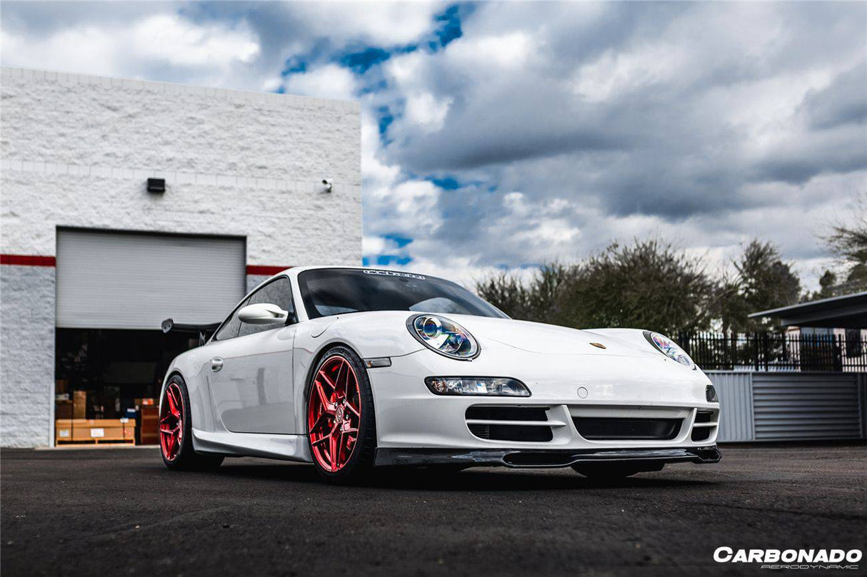 2005-2008 Porsche 911 997.1 Carrera S EM Style Carbon Fiber Front Lip