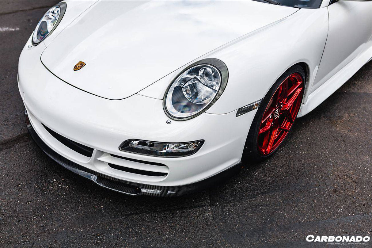 2005-2008 Porsche 911 997.1 Carrera S EM Style Carbon Fiber Front Lip