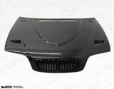 1999-2001 BMW 3 SERIES E46 4 doors Euro R Style Carbon Fiber Black Hood