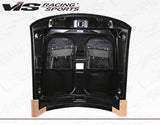 1999-2004 Ford Mustang 2 doors Heat Extractor Style Carbon Fiber Black Hood