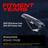 Exterior Door Handle Black Primed Replacement for Nissan Cube (2009-2014), Juke (2014-2017) OE Part # 80640-1FA5B | Back Left Driver Side w/o Keyhole