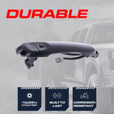 Exterior Door Handle Black Primed Replacement for Nissan Cube (2009-2014), Juke (2014-2017) OE Part # 80640-1FA5B | Back Left Driver Side w/o Keyhole