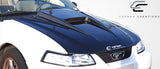 1999-2004 Ford Mustang Carbon Creations Spyder 3 Hood - 1 Piece