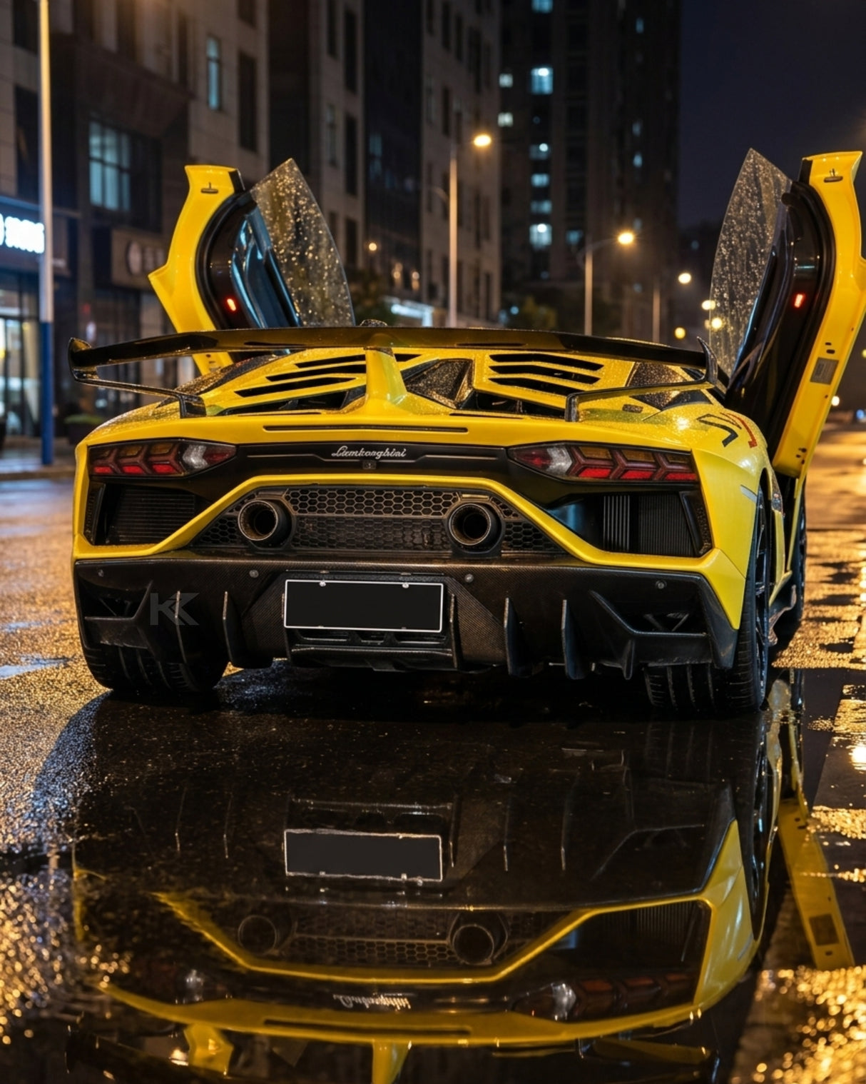2011–2021 Lamborghini Aventador SVJ Style Rear Bumper – Dry Carbon Fiber