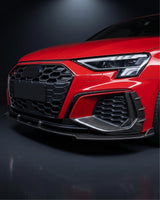 2021–2023 Audi A3 S-Line / S3 8Y Sedan Front Bumper Canards – Carbon Fiber