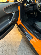 2019+ Ferrari SF90 Stradale OEM Style Door Sill Trims - Dry Carbon Fiber