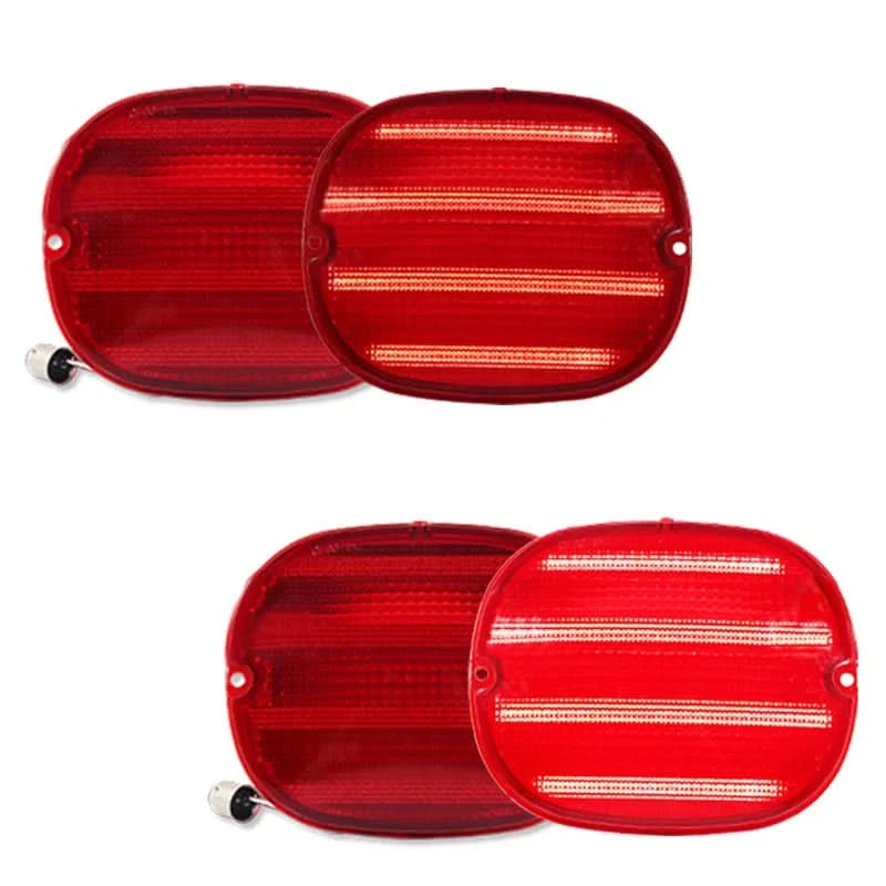 OE-Style Red LED Tail Light Kit for Chevrolet Corvette C4 1990–1996 | 4-Piece Rear Brake, Turn & Parking Lamp Set