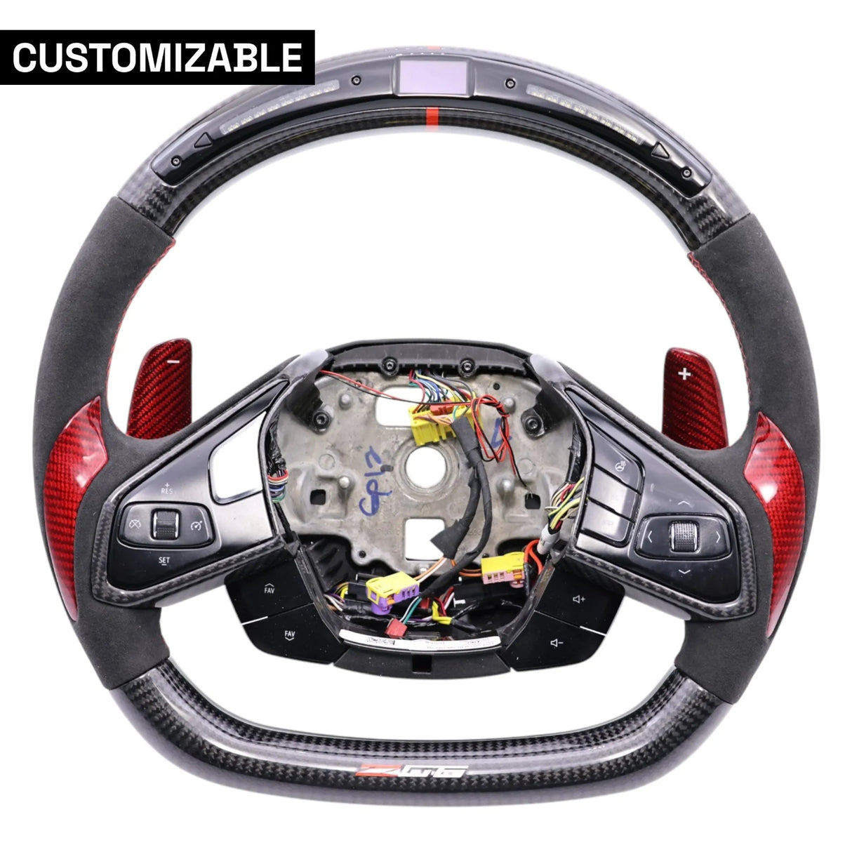 [Complete/Heated] C8 Corvette 2020+ Customizable Carbon Fiber Steering Wheel