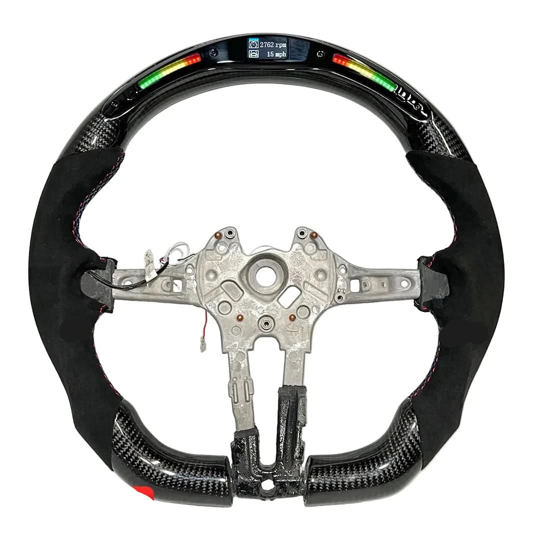 BMW F-Series Carbon Fiber LED Race Display Steering Wheel – Performance Interior Upgrade