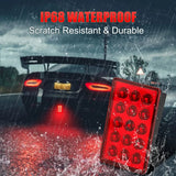 F1-Style LED Rear Brake Light – 12V Strobe & Running Light Warning Lamp (Universal Fit)