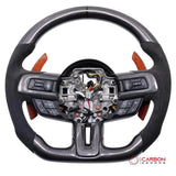 [Complete/Heated] Custom Carbon Fiber Steering Wheel for 2015-2023 Mustang