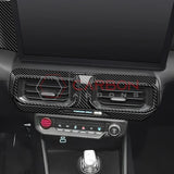 Real Carbon Fiber Center Dashboard A/C Vent Trim Overlays for 2024+ Ford Mustang