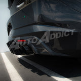 2019-2025 Camaro RS/SS/ZL1 Gloss Double Sided Carbon Fiber Rear Bumper w/Rear Diffuser Quad Tips 1pc