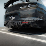 2019-2025 Camaro RS/SS/ZL1 Gloss Double Sided Carbon Fiber Rear Bumper w/Rear Diffuser Quad Tips 1pc
