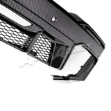 2024–2026 Mustang S650 Heritage SC™ V-Shaped Dry Gloss Carbon Fiber Rear Diffuser Rectangular-Exit Quad Tips