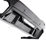 2024–2026 Mustang S650 Heritage SC™ V-Shaped Dry Gloss Carbon Fiber Rear Diffuser Rectangular-Exit Quad Tips