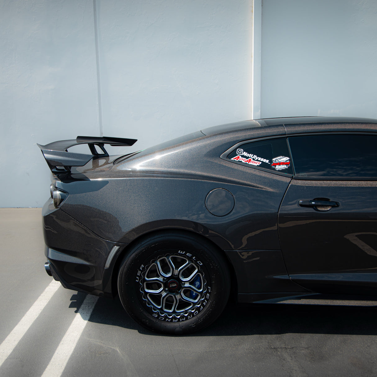 2016-2025 Camaro RS/SS/ZL1 Carbon Fiber A Pillars w/ Quarter Panel 5pc Skin Blueprint