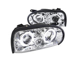Spec-D Projector Headlights VW Golf MK3 / Cabrio (93-98) Halo LED - Black or Chrome