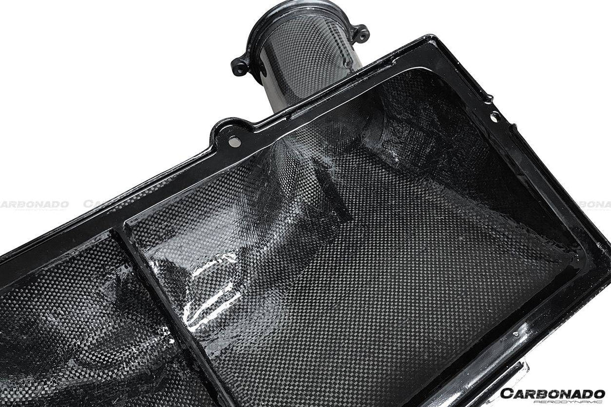 2015-2023 Ferrari Dry Carbon Fiber Airbox Carbonado (OE) Fits: F8, 488 GTB and Spider, 488 Pista, 488 Pista Spider