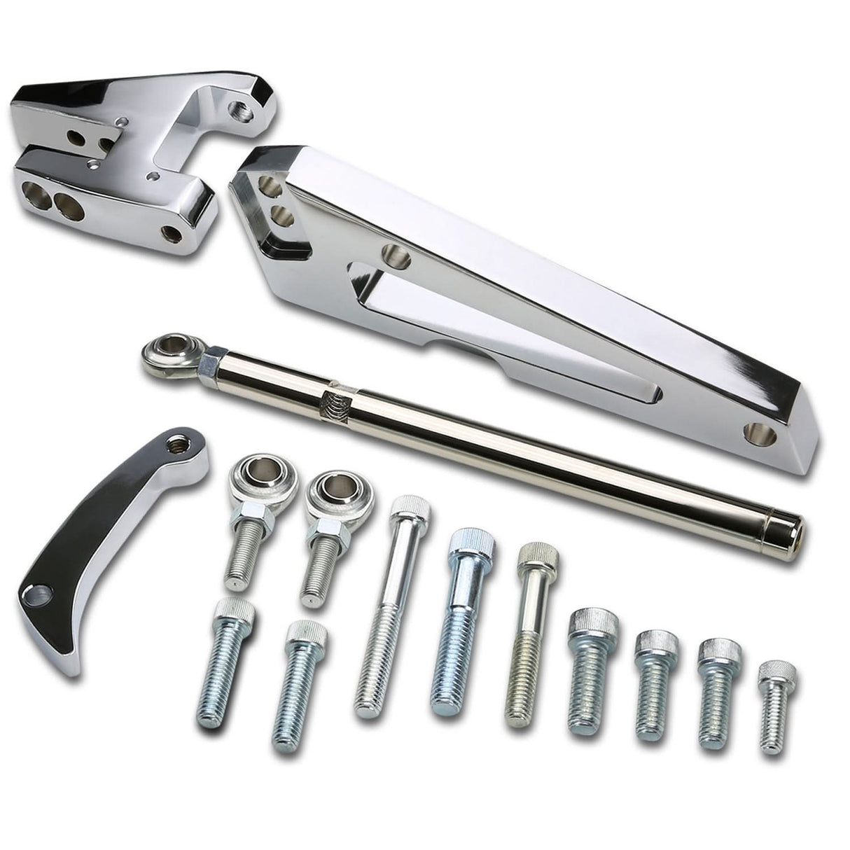 Chevrolet BBC Short Water Pump Alternator Bracket Set - Chrome