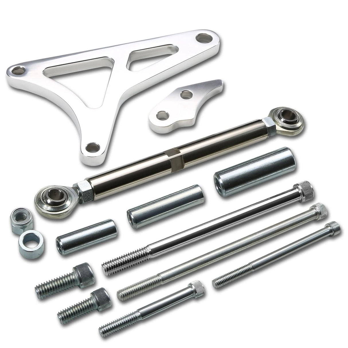 Ford SBF 351W Windsor Chrome Alternator Bracket Set